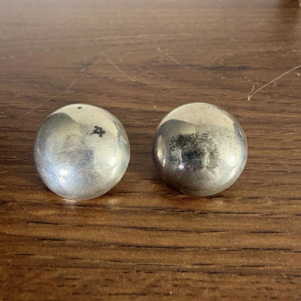 Unbranded Dome Stud Earrings Women OS Silver Good Vintage Mexican Sterling 925